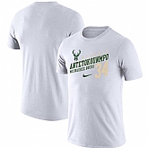Milwaukee Bucks Giannis Antetokounmpo Nike Player Performance T-Shirt White,baseball caps,new era cap wholesale,wholesale hats